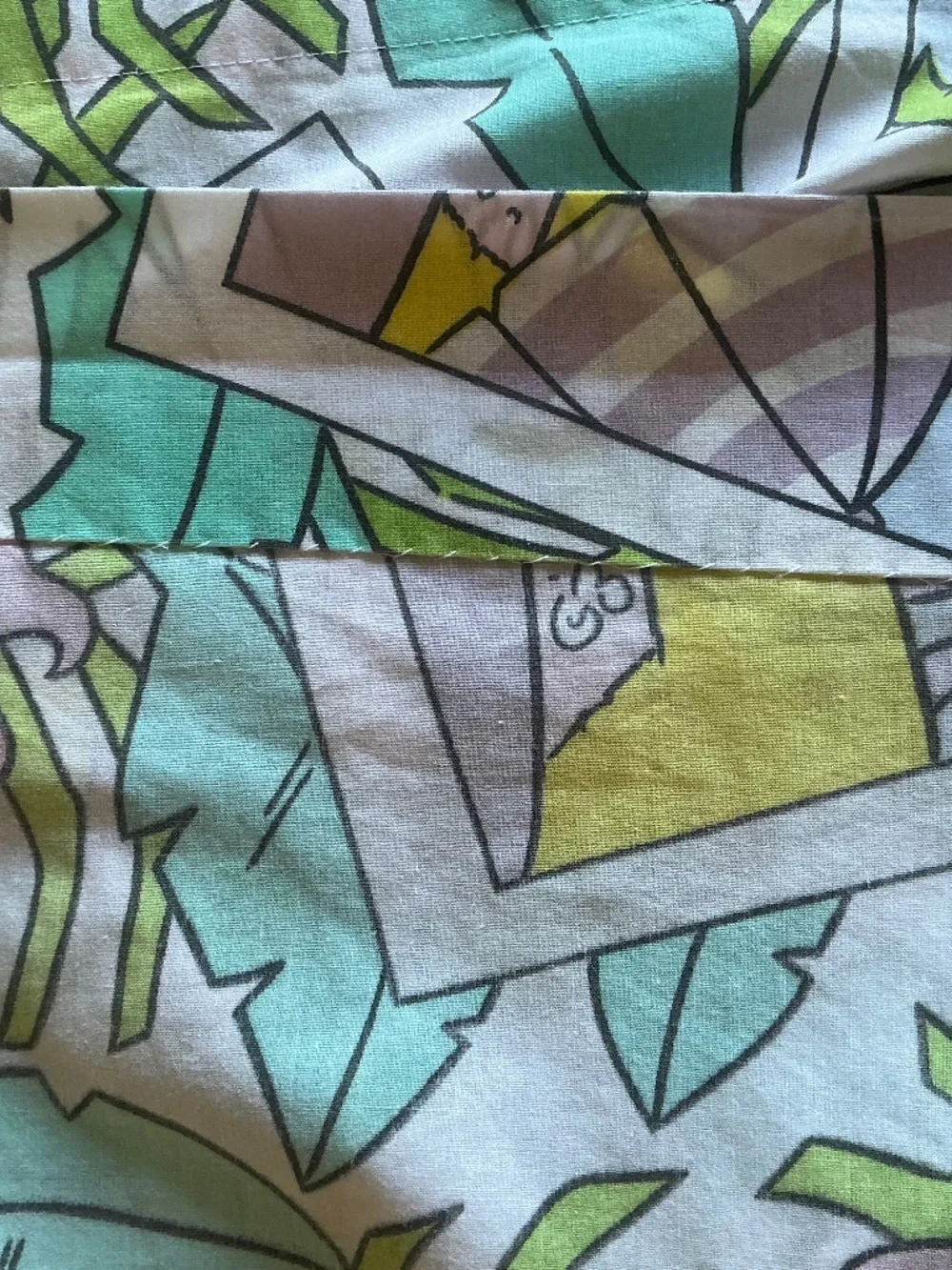 2 Vintage PACIFIC non iron Bon Voyage Vacation Print TWIN Flat Sheets